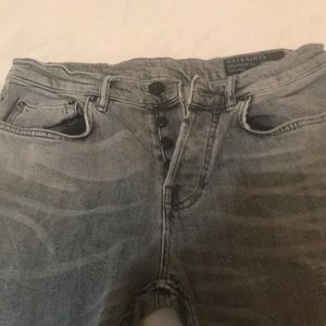All Saints jeans -grey/ black distressed men’s
